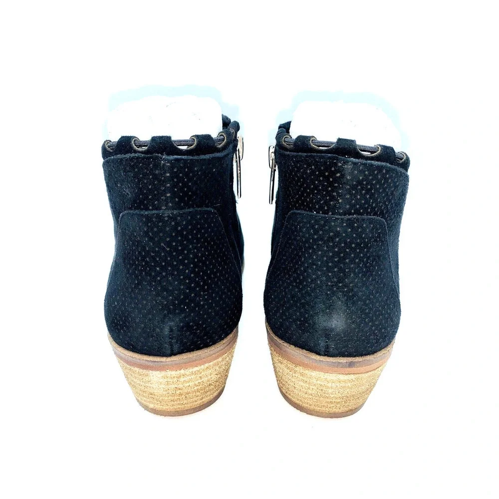 Vince Camuto Pandormia Exposed Ankle Boots- Black Suede, US 9.5M - Picture 8 of 9